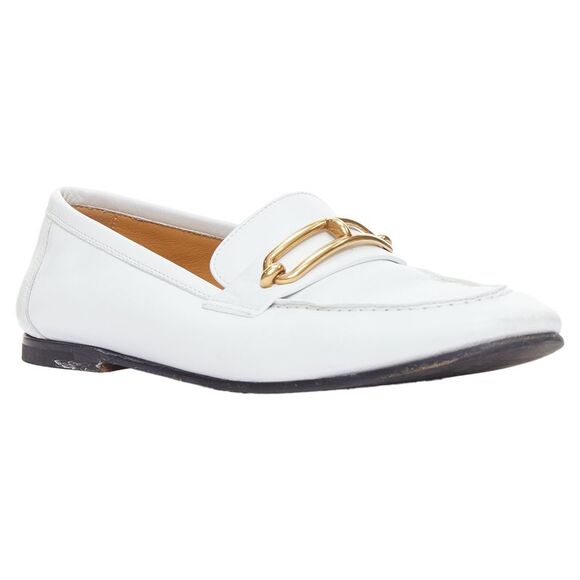 Hermes Colette Goat Leather Plated Roulis Buckle Loafers - Picture 2 of 6